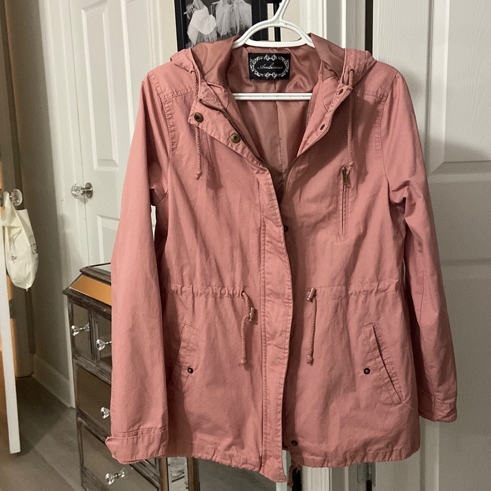 Light Pink Women's Hooded Anorak Jacket